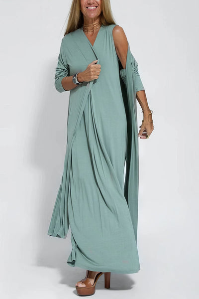 Vestido largo elegante + cárdigan a juego GRATIS - Marta Stella