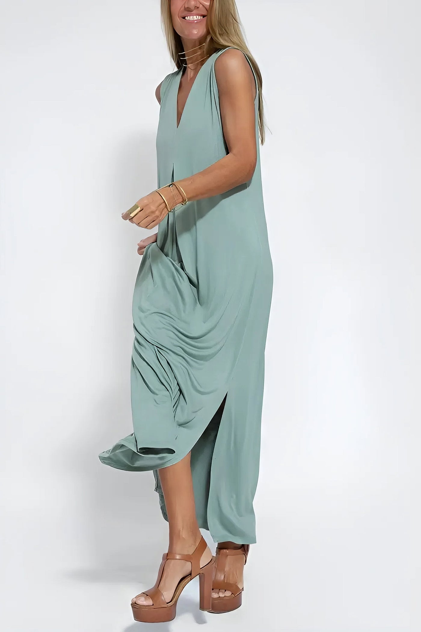 Vestido largo elegante + cárdigan a juego GRATIS - Marta Stella